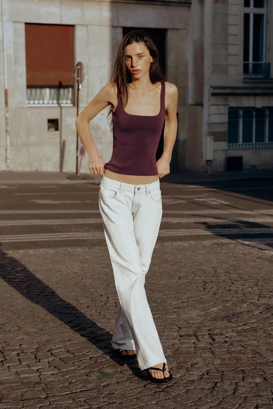 ДЖИНСЫ TRF WIDE-LEG С НИЗКОЙ ПОСАДКОЙ