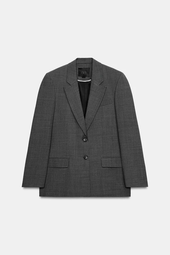 БЛЕЙЗЕР ПРЯМОГО КРОЯ ИЗ ШЕРСТИ — ZW COLLECTION