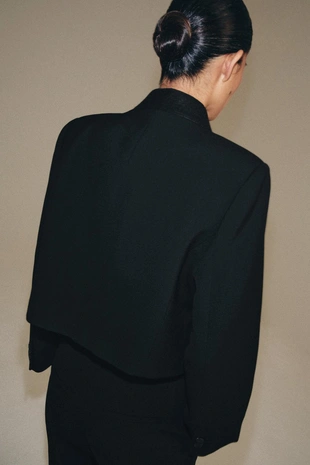 Black | 7019/570/800 - Zara Укороченный блейзер — ZW COLLECTION