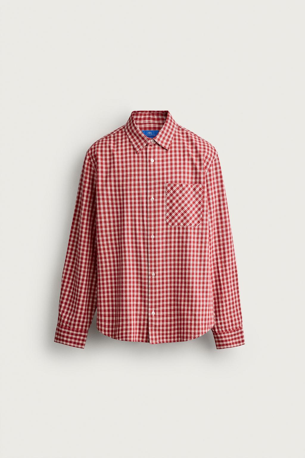РУБАШКА В КЛЕТКУ ИЗ ТВИЛА AARON LEVINE X ZARA