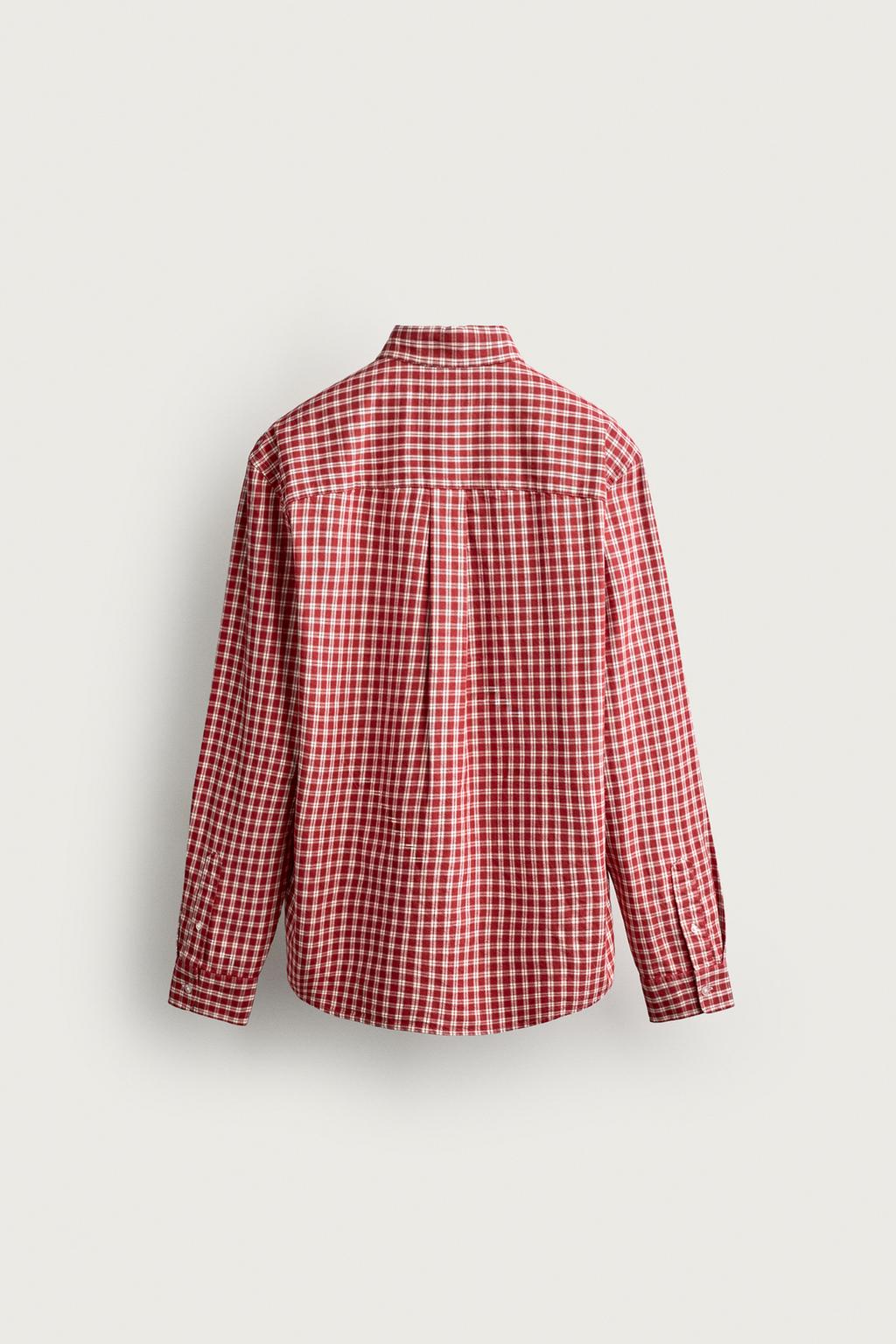 РУБАШКА В КЛЕТКУ ИЗ ТВИЛА AARON LEVINE X ZARA