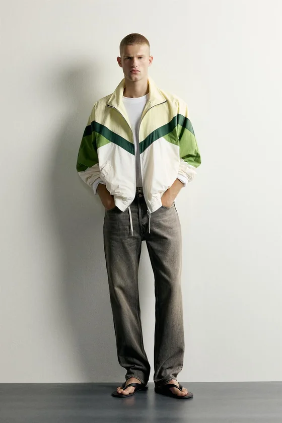 КУРТКА ИЗ ТЕХНИЧЕСКОЙ ТКАНИ COLOR BLOCK