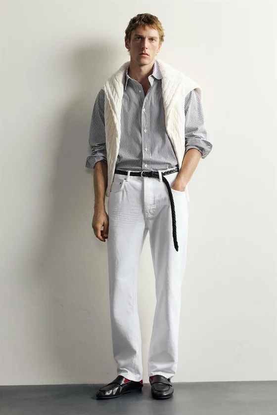КОЖАНЫЕ ЛОФЕРЫ С ПЛАНКОЙ AARON LEVINE X ZARA
