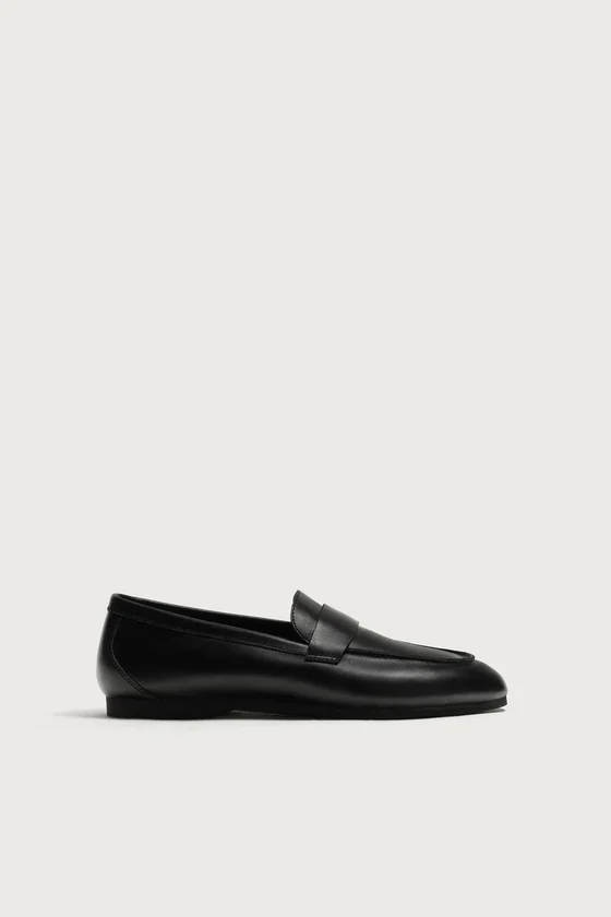 КОЖАНЫЕ ЛОФЕРЫ С ПЛАНКОЙ AARON LEVINE X ZARA