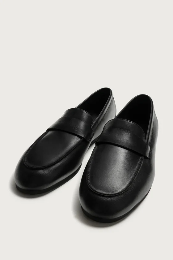 КОЖАНЫЕ ЛОФЕРЫ С ПЛАНКОЙ AARON LEVINE X ZARA