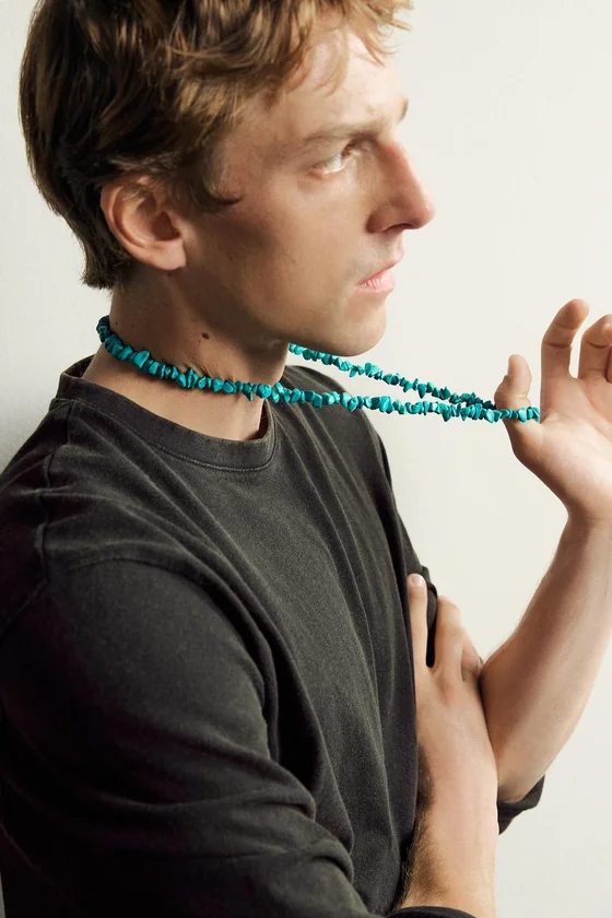 Каменное ожерелье aaron levine x zara