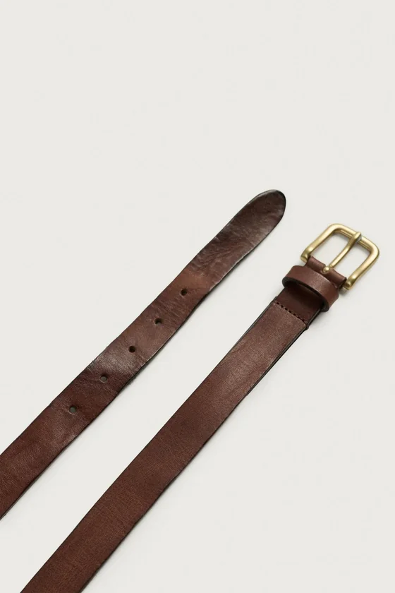 КОЖАНЫЙ РЕМЕНЬ В ВИНТАЖНОМ СТИЛЕ AARON LEVINE X ZARA