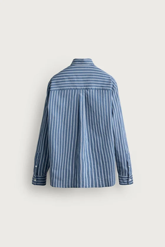 РУБАШКА СВОБОДНОГО КРОЯ В ПОЛОСКУ