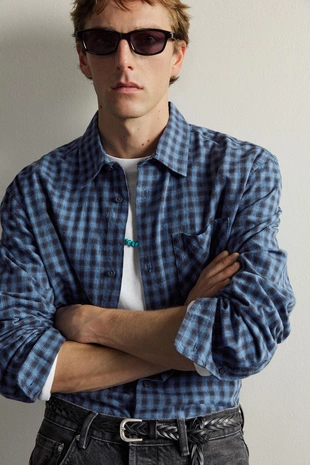 Рубашка в клетку Twill X Aaron Levine X Zara- Заказать в России