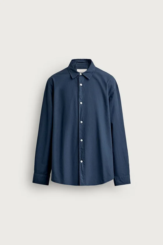 РУБАШКА RELAXED FIT ИЗ ХЛОПКА ИНДИГО