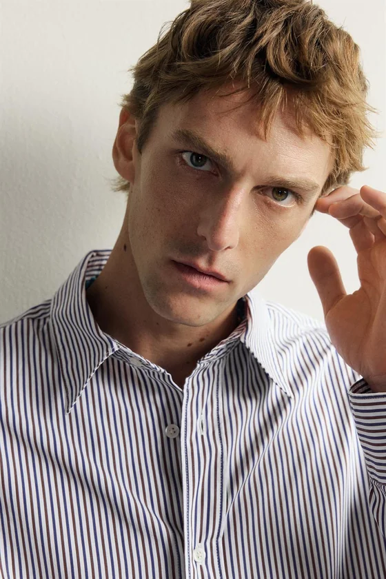 ФОРМАЛЬНАЯ РУБАШКА В ПОЛОСКУ AARON LEVINE X ZARA