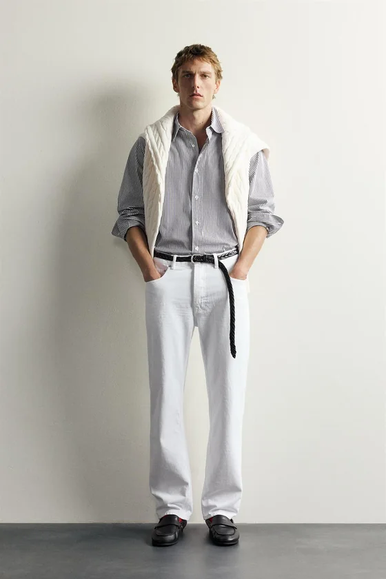 ФОРМАЛЬНАЯ РУБАШКА В ПОЛОСКУ AARON LEVINE X ZARA