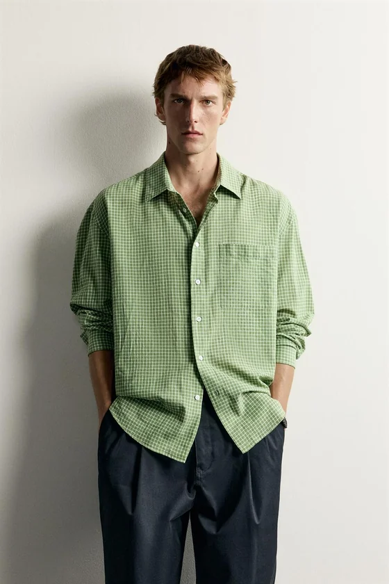 РУБАШКА RELAXED FIT В КЛЕТКУ