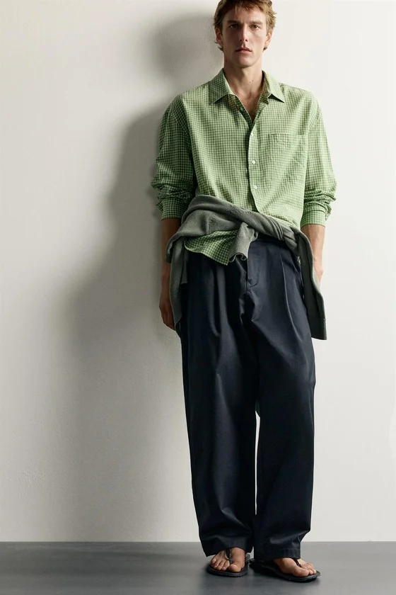 РУБАШКА RELAXED FIT В КЛЕТКУ