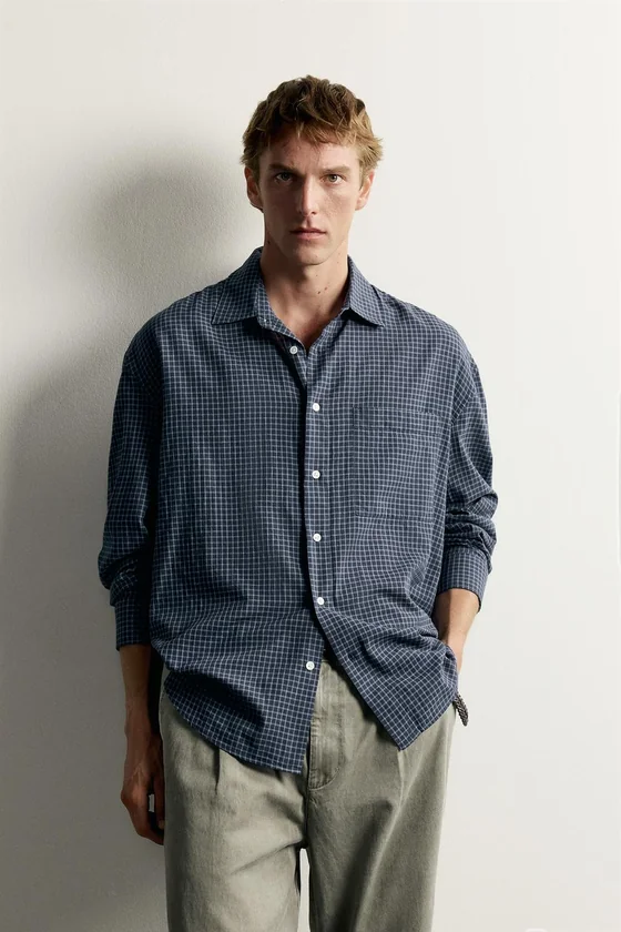 РУБАШКА RELAXED FIT В КЛЕТКУ
