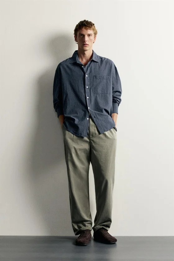 РУБАШКА RELAXED FIT В КЛЕТКУ