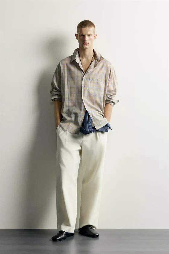 РУБАШКА RELAXED FIT В КЛЕТКУ