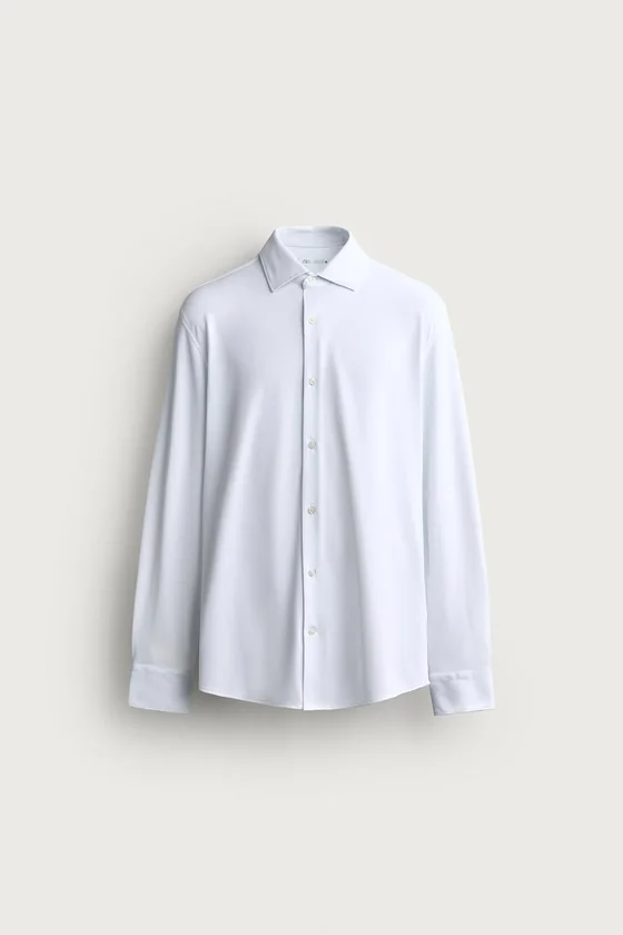 РУБАШКА REGULAR FIT ИЗ РЕЛЬЕФНОЙ ТКАНИ