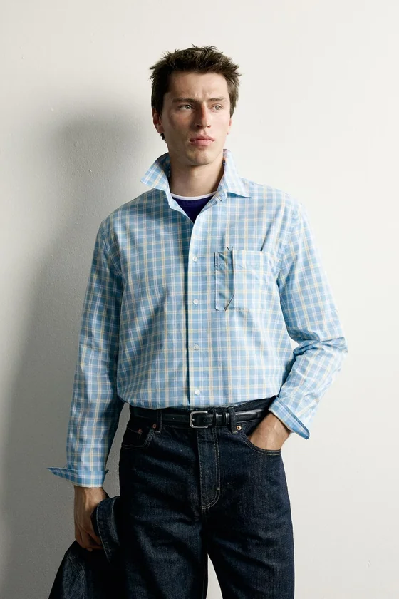 РУБАШКА REGULAR FIT В КЛЕТКУ