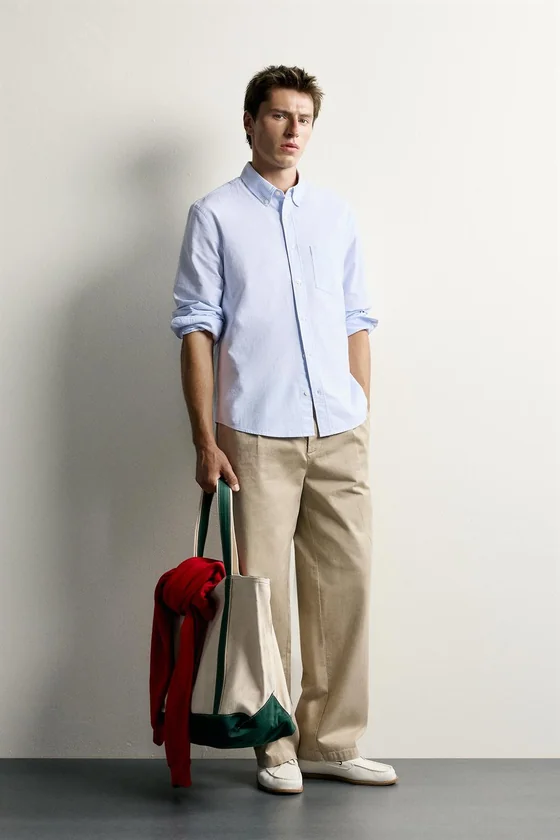 РУБАШКА REGULAR FIT ФАКТУРНАЯ ОКСФОРД