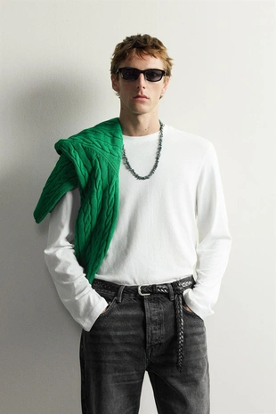 Футболка с длинными рукавами Aaron Levine X Zara- Заказать в России