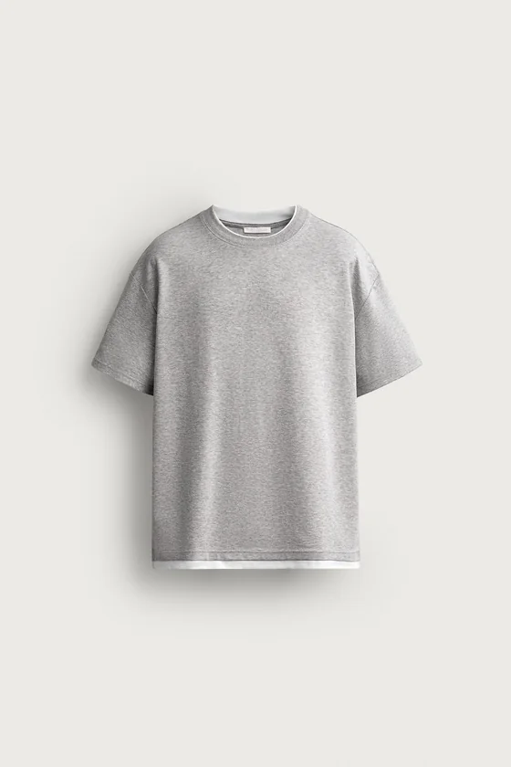 ФУТБОЛКА RELAXED FIT С КОНТРАСТНЫМИ ДЕТАЛЯМИ