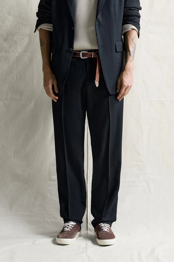 ШЕРСТЯНЫЕ КОСТЮМНЫЕ БРЮКИ REGULAR FIT