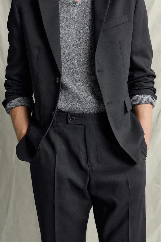 КОСТЮМНЫЕ БРЮКИ REGULAR FIT ИЗ 100% ШЕРСТИ