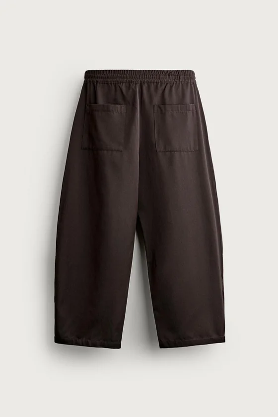 БРЮКИ BALLOON FIT С БОКОВЫМИ ЗАЩИПАМИ