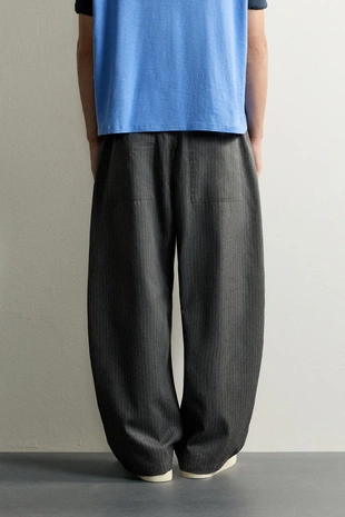 Брюки Balloon Fit с боковыми защипами