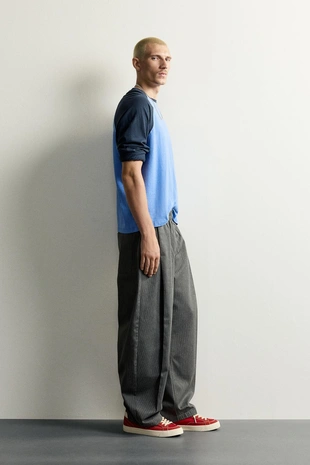 Брюки Balloon Fit с боковыми защипами