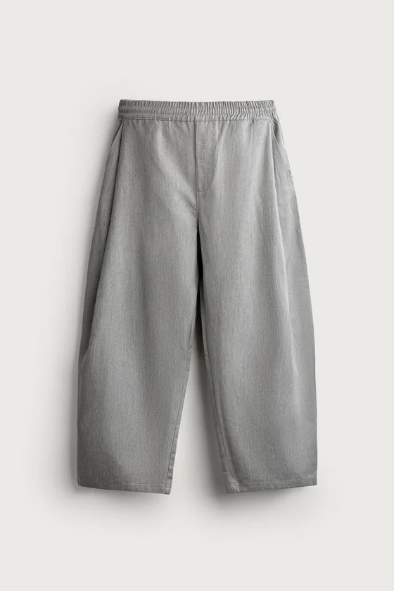 БРЮКИ BALLOON FIT С БОКОВЫМИ ЗАЩИПАМИ