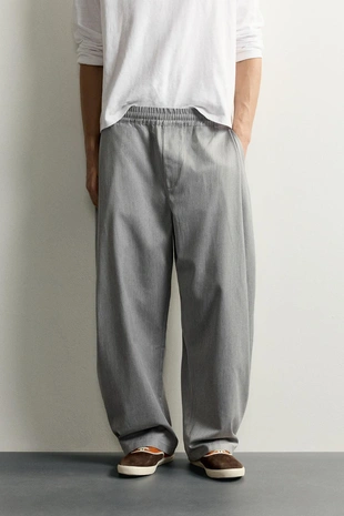 Брюки Balloon Fit с боковыми защипами