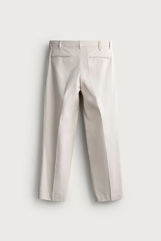 БРЮКИ-СМОКИНГ RELAXED FIT С ЭФФЕКТОМ ПОТЕРТОСТИ