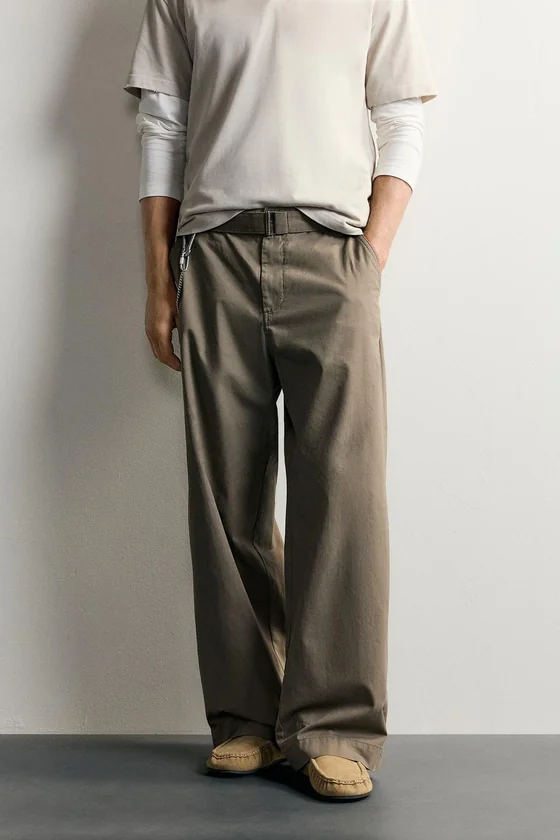 БРЮКИ RELAXED FIT С ПОЯСОМ