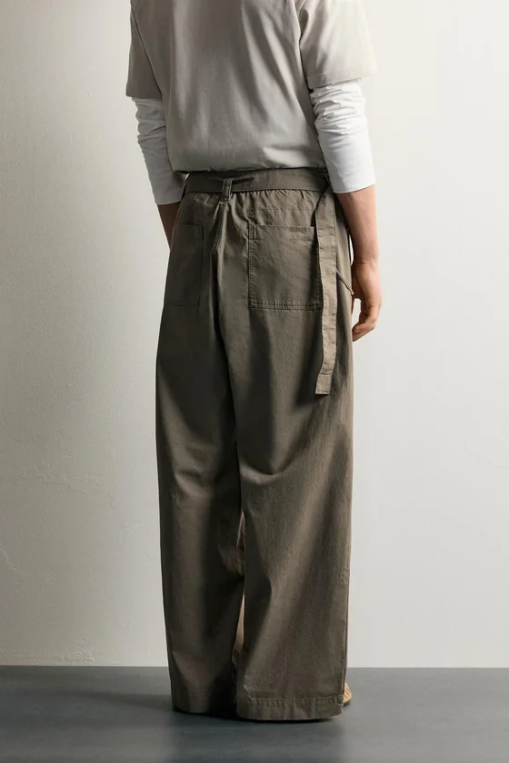 БРЮКИ RELAXED FIT С ПОЯСОМ