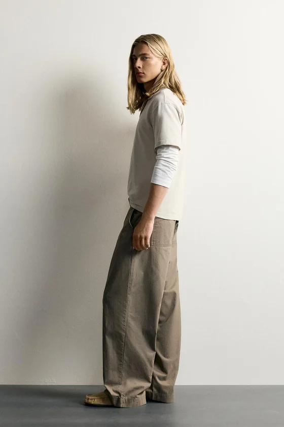 БРЮКИ RELAXED FIT С ПОЯСОМ