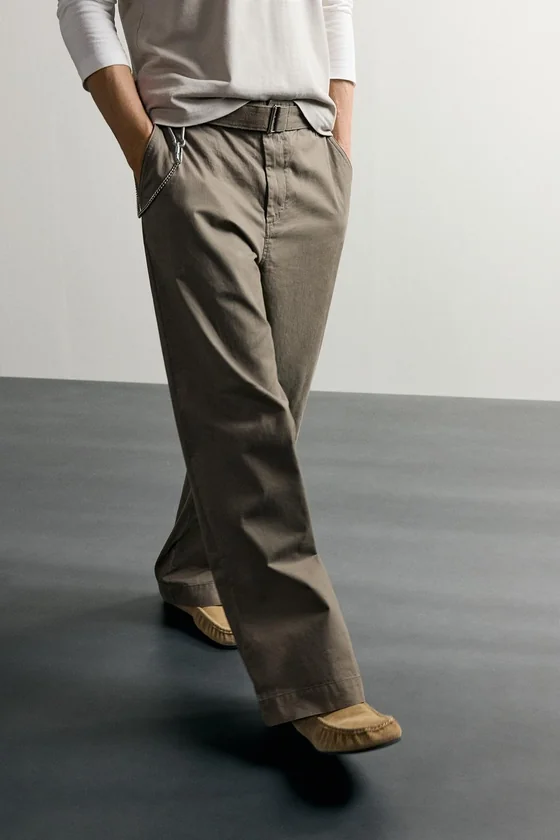 БРЮКИ RELAXED FIT С ПОЯСОМ