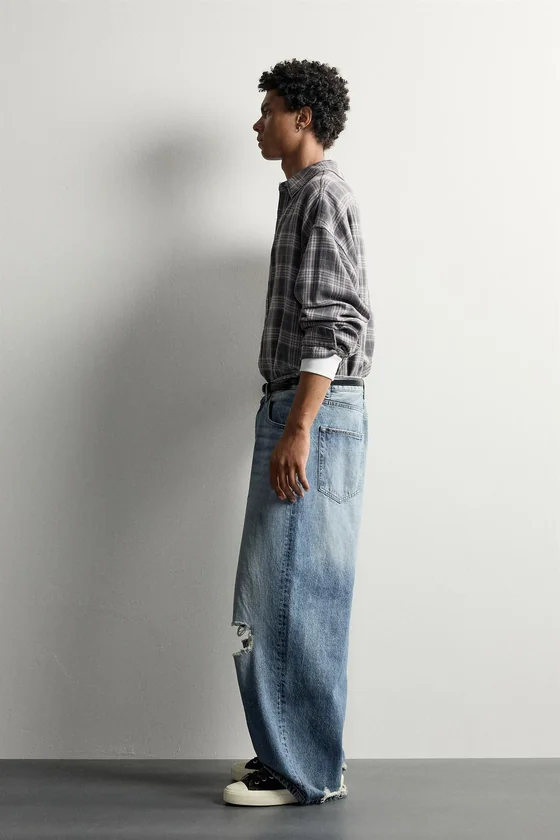 ДЖИНСЫ BAGGY С РАЗРЕЗАМИ