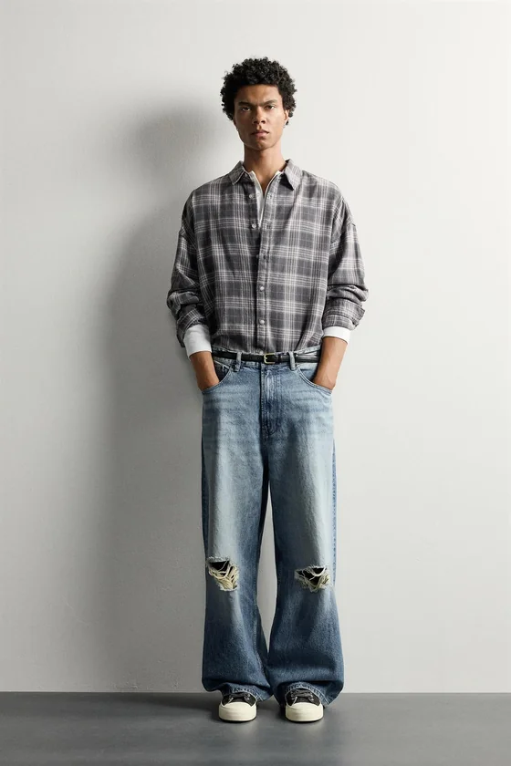 ДЖИНСЫ BAGGY С РАЗРЕЗАМИ