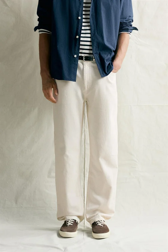 ДЖИНСЫ STRAIGHT RELAXED FIT ИЗ ХЛОПКА И КОНОПЛИ
