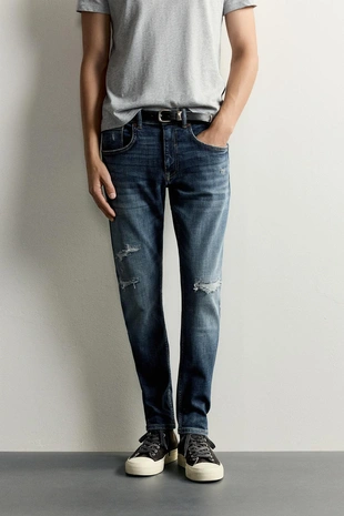 Джинсы Skinny Fit с разрезами