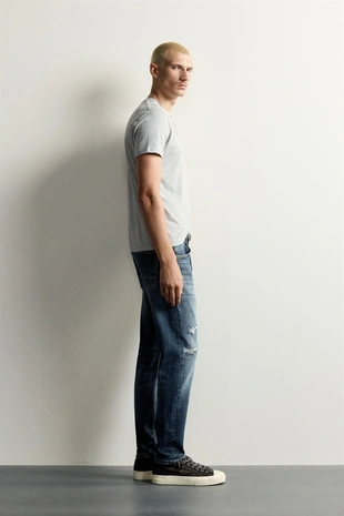 Джинсы Skinny Fit с разрезами