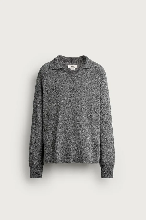 МЕЛАНЖЕВОЕ ТРИКОТАЖНОЕ ПОЛО REGULAR FIT