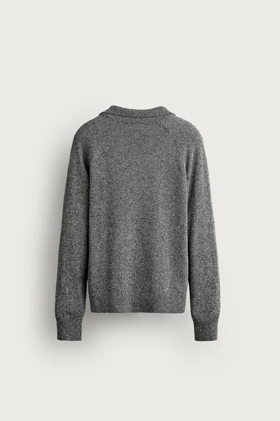 МЕЛАНЖЕВОЕ ТРИКОТАЖНОЕ ПОЛО REGULAR FIT