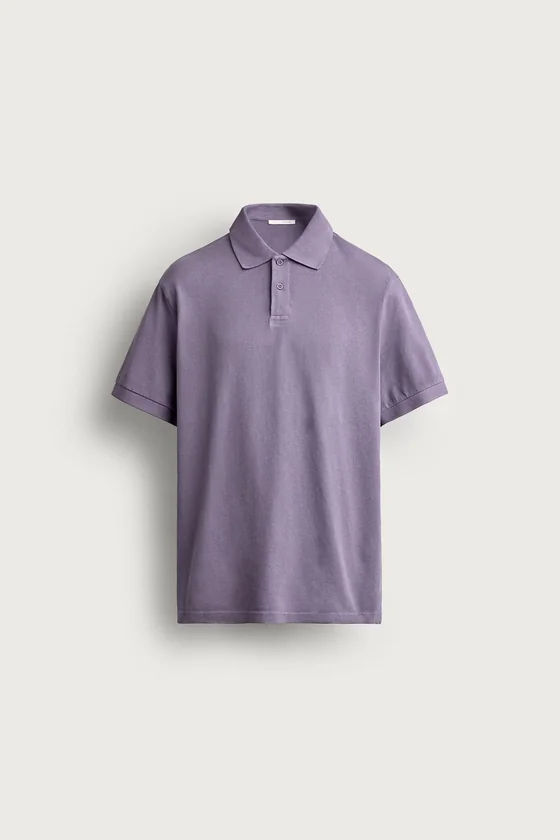 ПОЛО REGULAR FIT ИЗ ТКАНИ ПИКЕ С ЭФФЕКТОМ СТИРКИ