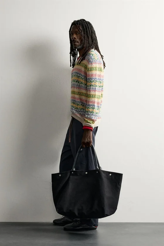 ЖАККАРДОВЫЙ СВИТЕР ИЗ 100% ЛЬНА AARON LEVINE X ZARA