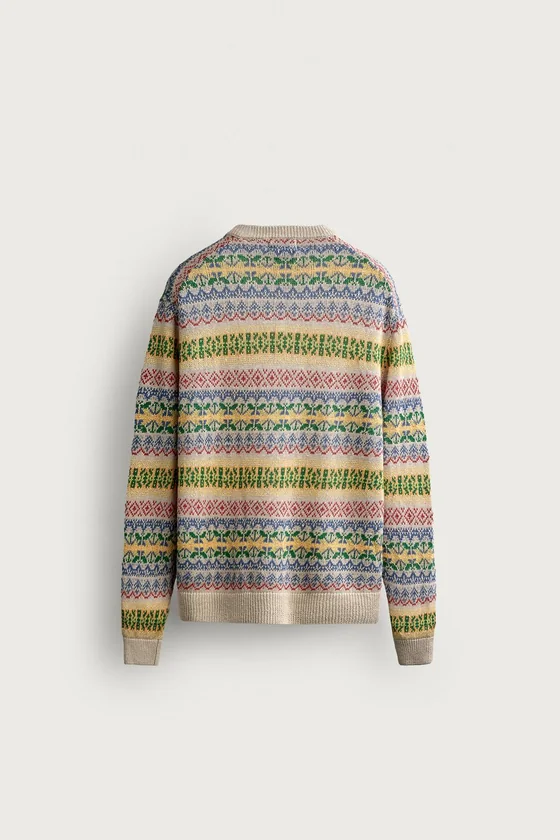 ЖАККАРДОВЫЙ СВИТЕР ИЗ 100% ЛЬНА AARON LEVINE X ZARA