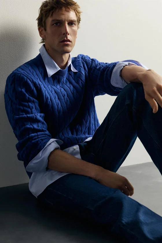 СВИТЕР С УЗОРОМ «КОСЫ» AARON LEVINE X ZARA