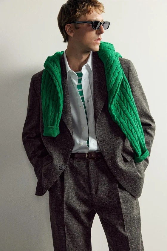 КОСТЮМНЫЙ БЛЕЙЗЕР ИЗ ШЕРСТИ И ЛЬНА AARON LEVINE X ZARA